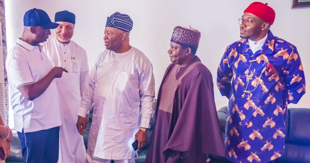 BREAKING: Akpabio, Nat’l Assembly Delegation Storm Abidjan to Support Super Eagles [PHOTOS]