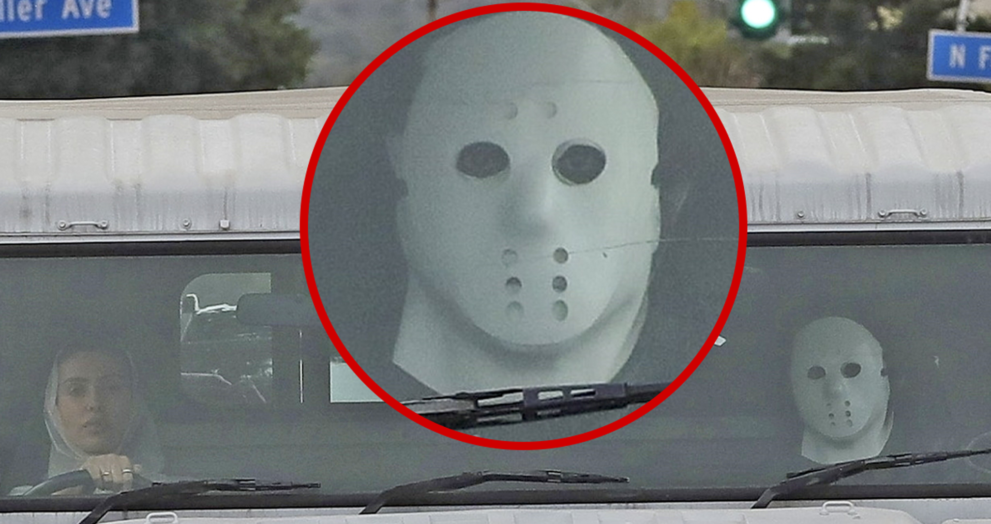 Kanye West Wears Two Halloween Masks While Shooting Music Video