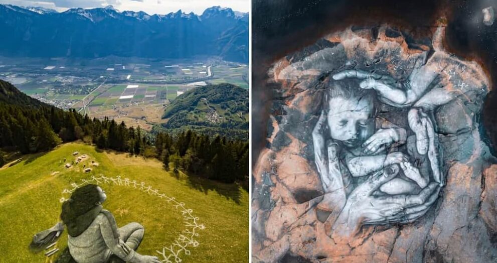 自然をキャンバスに壮大なアートを生み出すランドアーティストたち　生分解性の絵具でサステナブルな活動