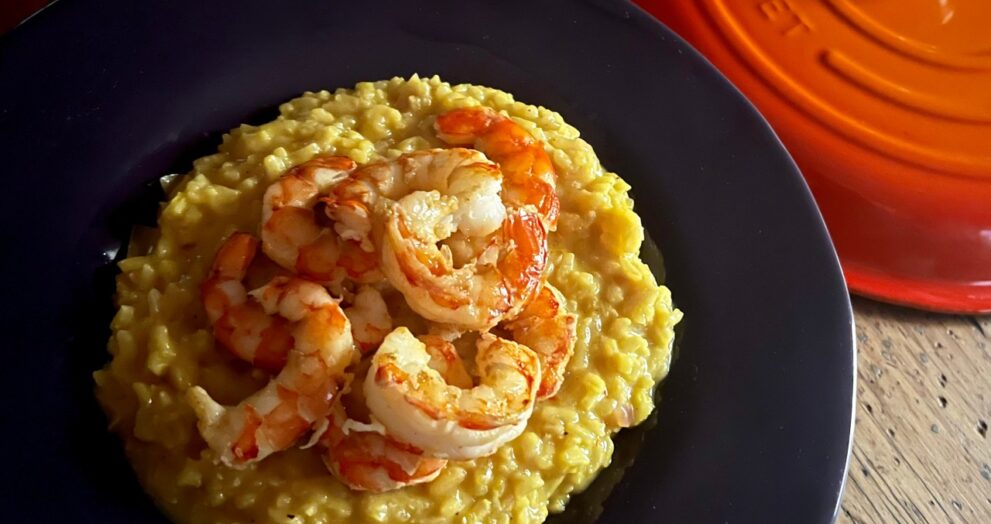 CLASSY RICE: What’s cooking today: Saffron prawn risotto